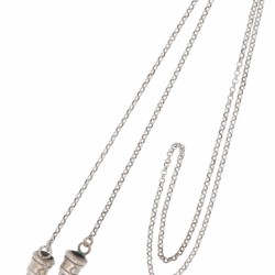 (2) delige set breipendoppen zilver.
