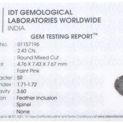 IDT-gecertificeerde natuurlijke spinel 2.43 ct.