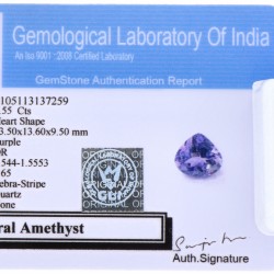 GLI-gecertificeerde natuurlijke amethist 8.55 ct.