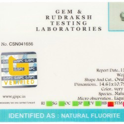 GJSPC-gecertificeerde natuurlijke fluoriet 9.53 ct.