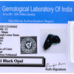 GLI-gecertificeerde ruwe natuurlijke zwarte opaal 3.900 ct.