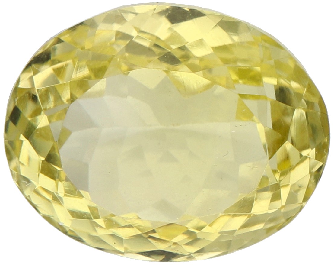 GLI-gecertificeerde natuurlijke lemon quartz 9.05 ct.