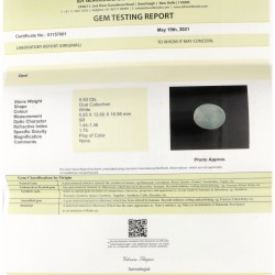 IDT-gecertificeerde natuurlijke witte opaal 5.93 ct.