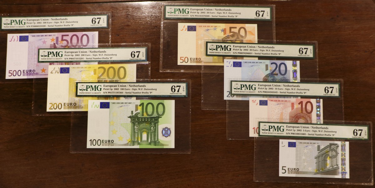 Nederland. 5-500 Euro. Bankbiljet. Type 2002. - UNC.