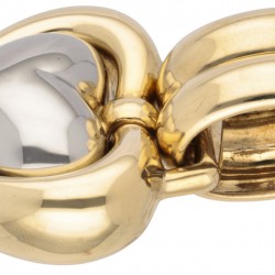 Chimento 18 kt. bicolor gouden hartvormige hanger.