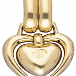 Chimento 18 kt. bicolor gouden hartvormige hanger.
