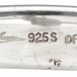 Sterling zilveren 'Knot' bangle armband door Deense designer Hans Hansen.