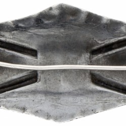 Sterling zilveren Amsterdamse School art deco repoussé broche bezet met ca. 3.35 ct. amazoniet.