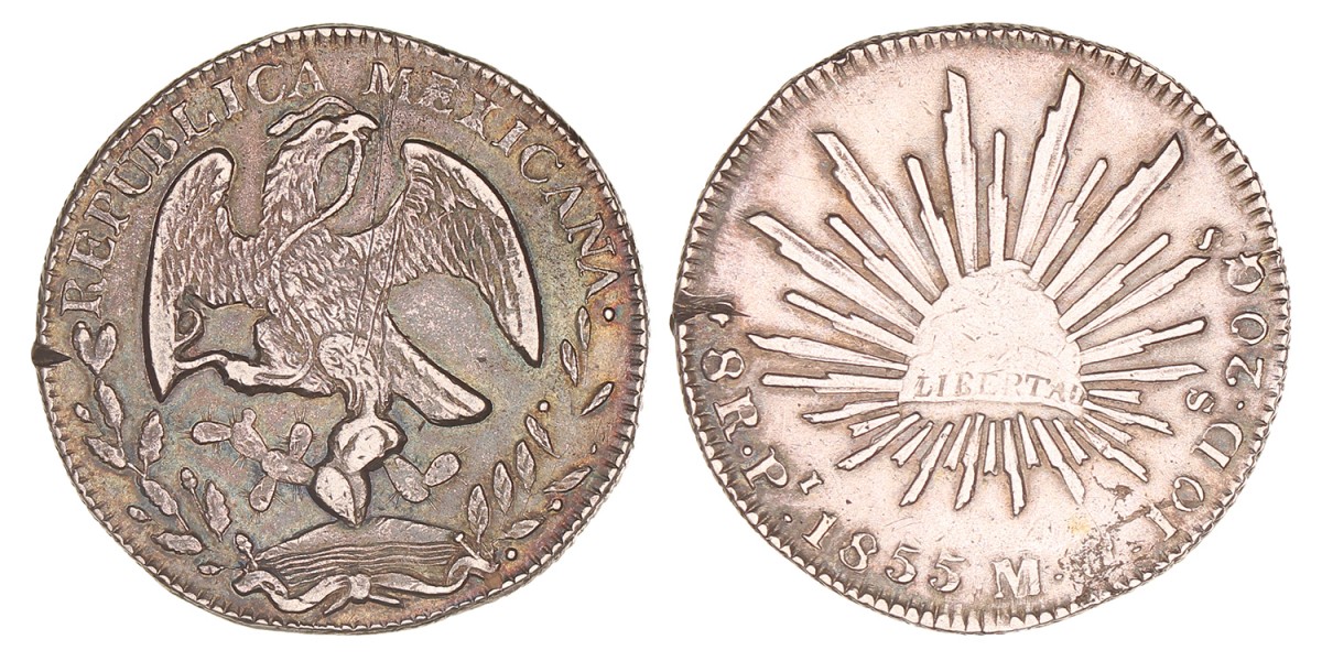 Mexico. 8 Reales. 1855 Pi MC.