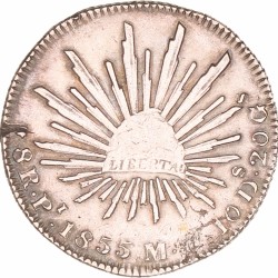 Mexico. 8 Reales. 1855 Pi MC.