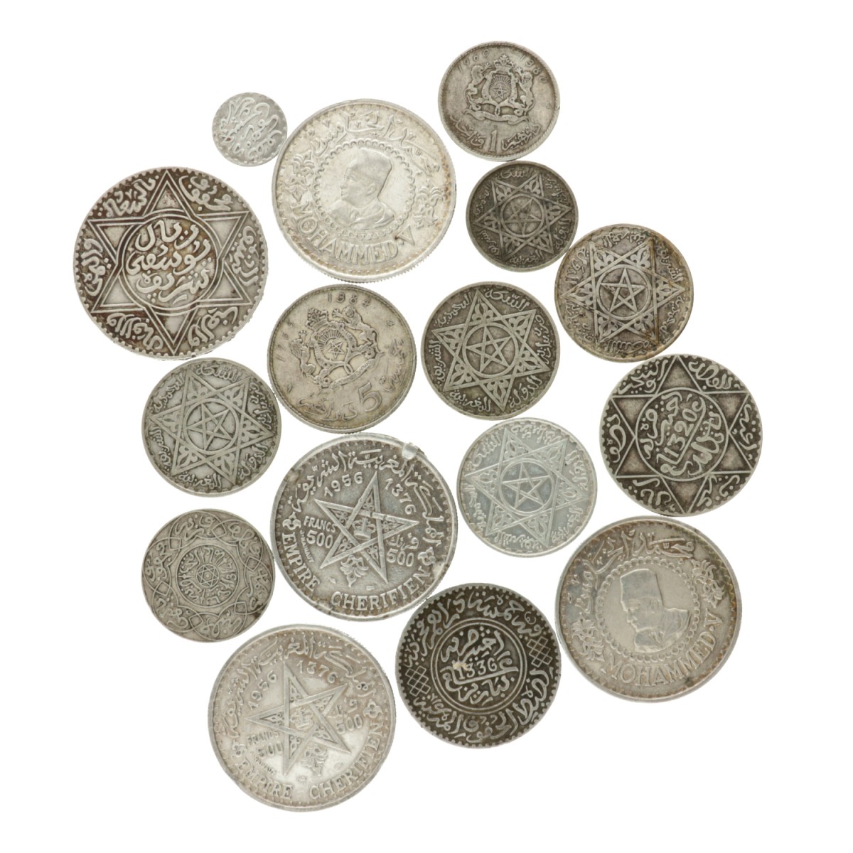 Morocco. Lot (16) Silver Coins. 19th and 20th century.