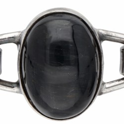 Sterling zilveren Fins design bangle armband bezet met spectroliet.