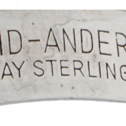 Sterling zilveren ring met groene emaille door Noorse designer David Andersen.