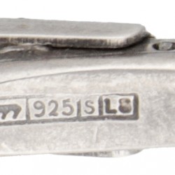 Sterling zilveren armband met bergkristal door Finse designer Karl Laine voor Sten & Laine.