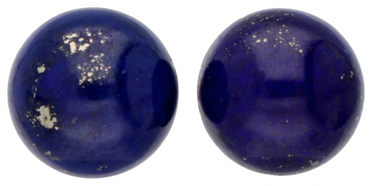 Sterling zilveren oorbellen bezet met ca. 15.12 ct. lapis lazuli.