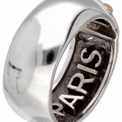 18 kt. Witgouden Chaumet 'Cross Liens' ring.