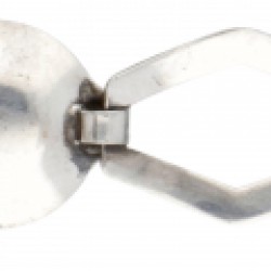 Sterling zilveren armband bezet met barnsteen door Deense designer N.E. From.