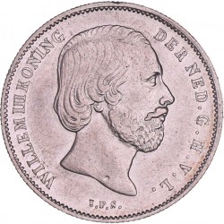 ½ Gulden. Willem III. 1860. Zeer Fraai / Prachtig.