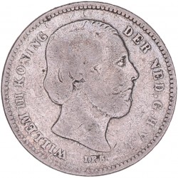 25 Cent. Willem III. 1850. Fraai +.