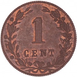 1 Cent. Willem III. 1883. UNC -.