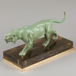Elsa Martinus (XX), Sculptuur van een sluipende tijger, Verenigde Staten, eind 20e eeuw.