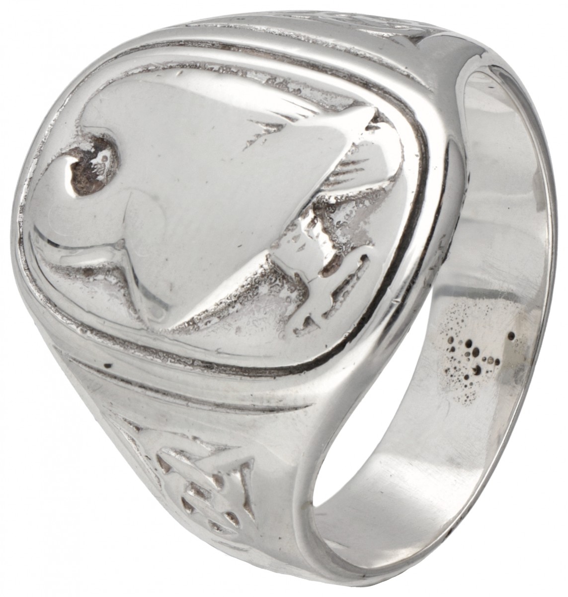 Sterling zilveren ring door Deense designer Georg Jensen voor Franklin Mint.