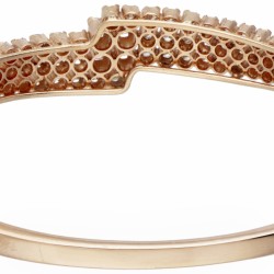 Vintage BWG 10 kt. roségouden bangle armband bezet met ca. 1.18 ct. diamant.