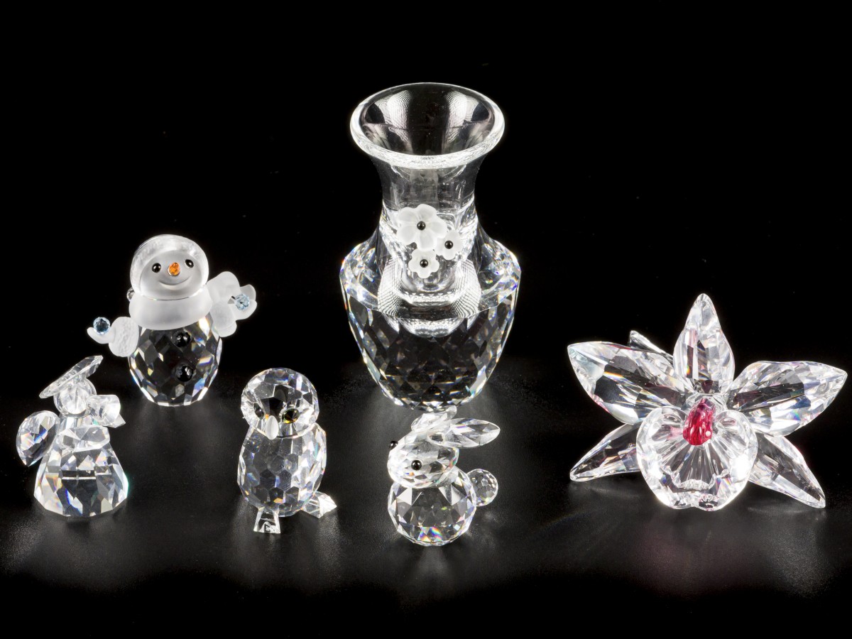 (6) delig lot Swarovski miniaturen.