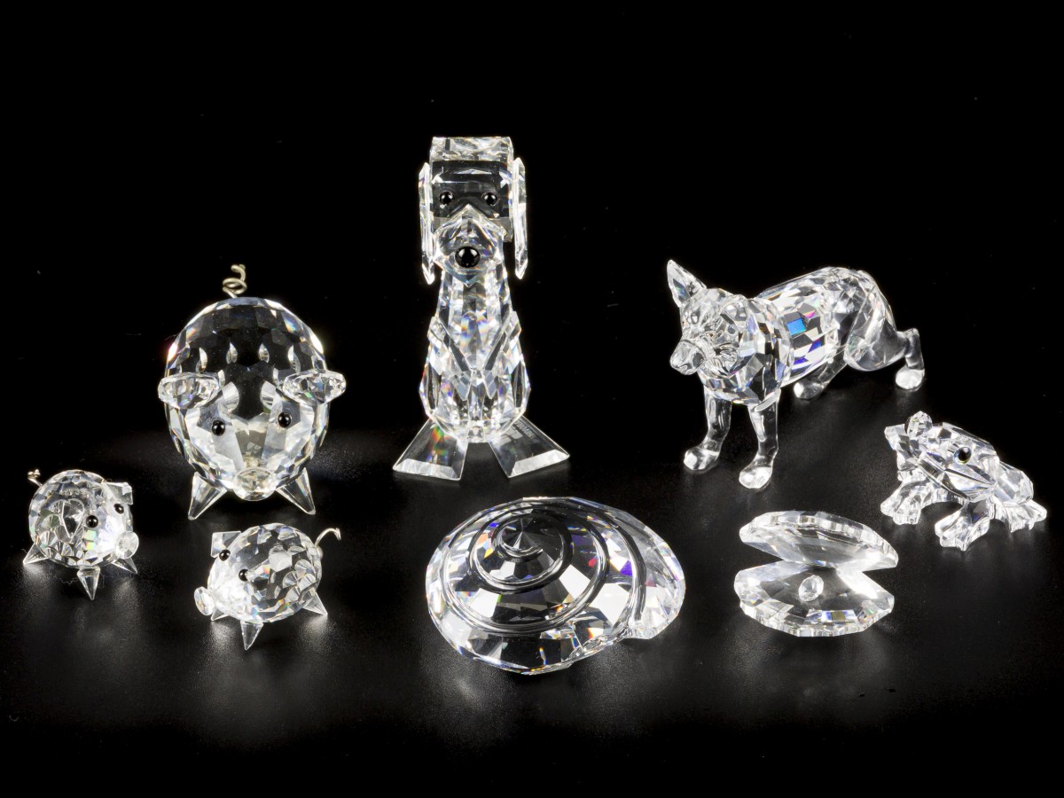 (8) delig lot Swarovski miniaturen.