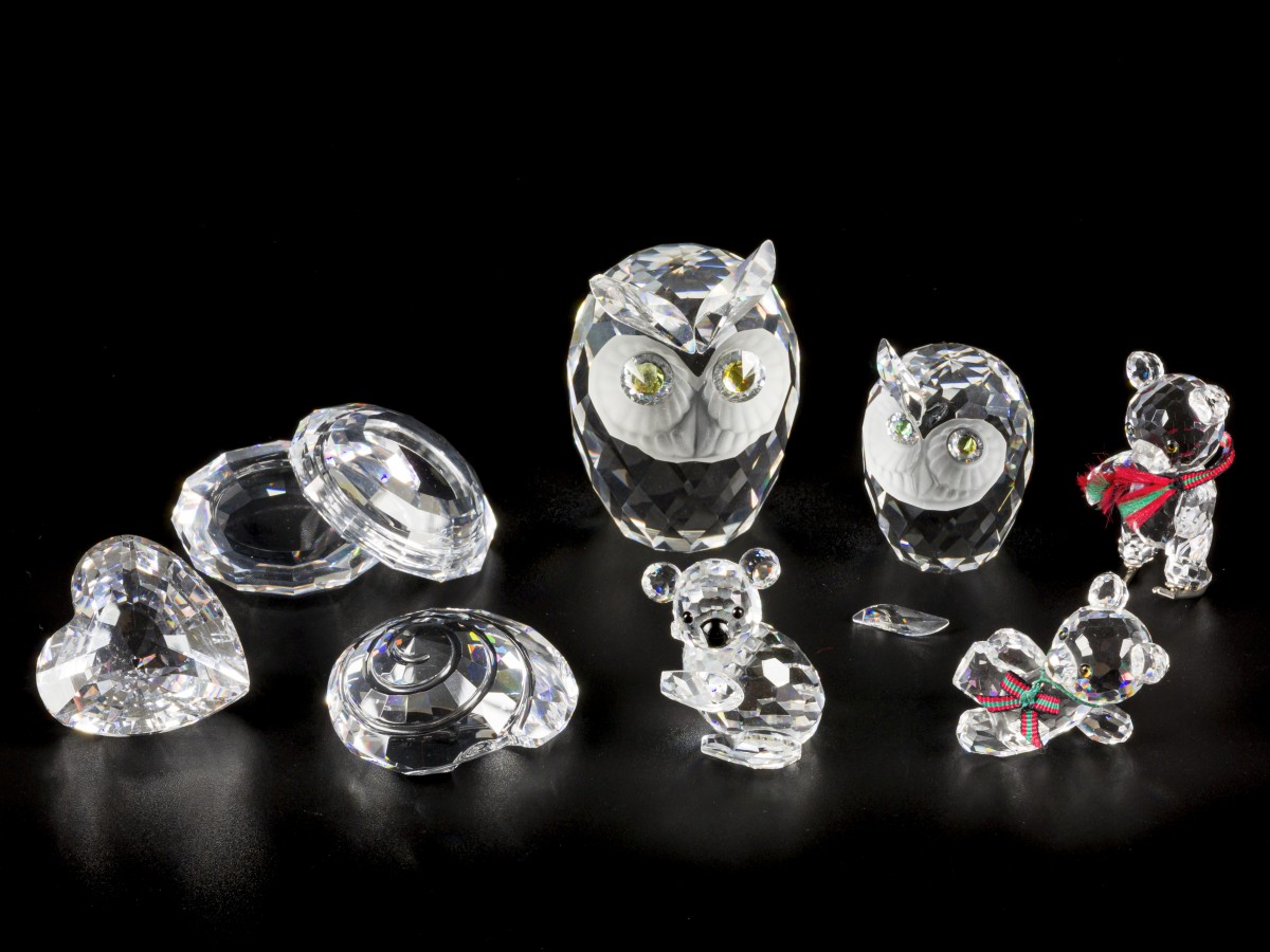 (8) delig lot Swarovski miniaturen.
