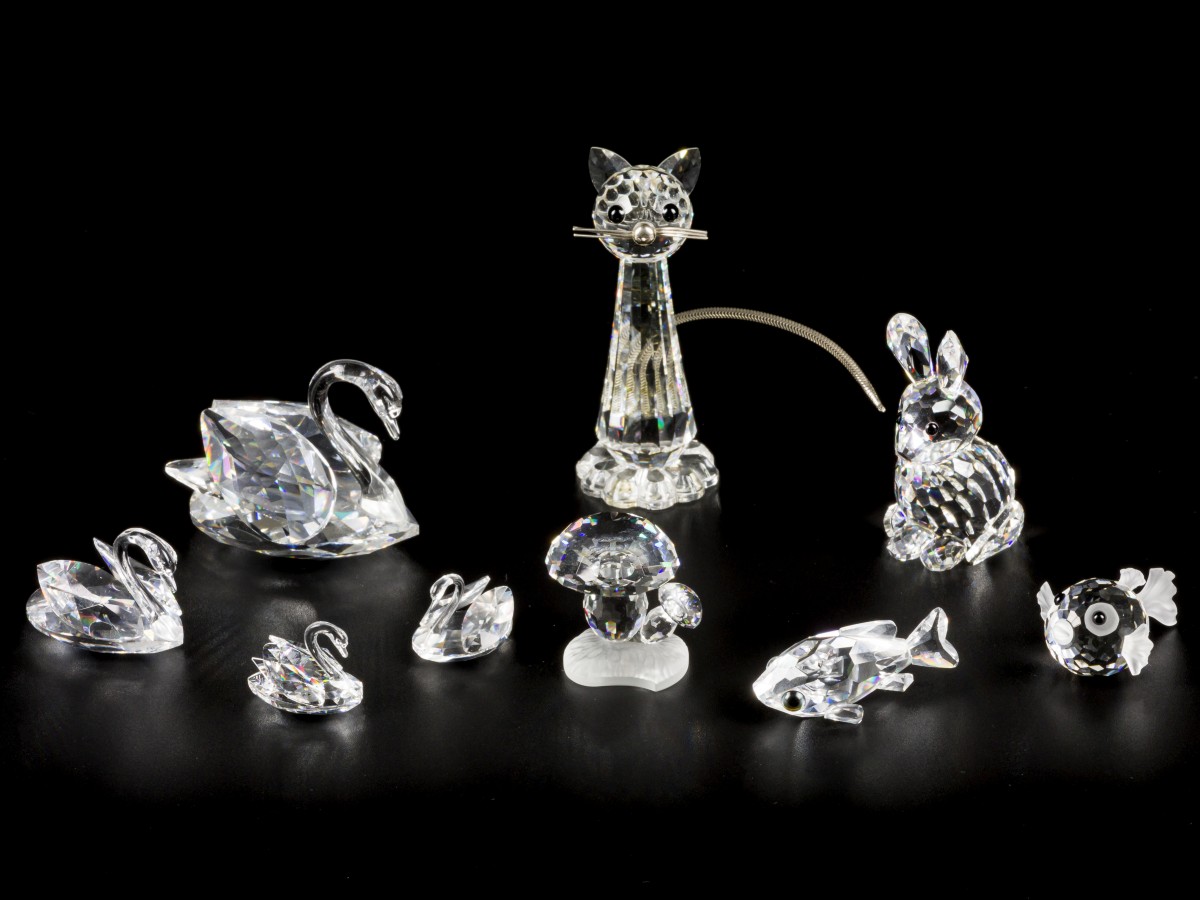 (9) delig lot Swarovski miniaturen.