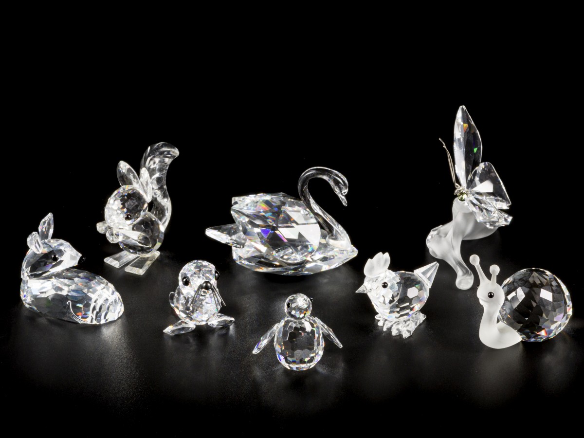 (8) delig lot Swarovski miniaturen.