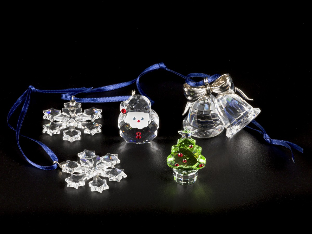 (5) delig lot Swarovski kerst miniaturen