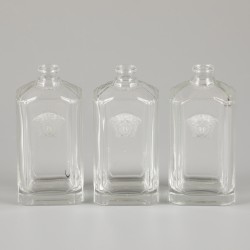Een lot van (5) glazen olielampjes gedecoreerd met medusa. Rosenthal voor Versace.