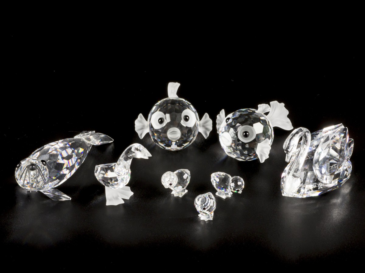 (8) delig lot Swarovski miniaturen.