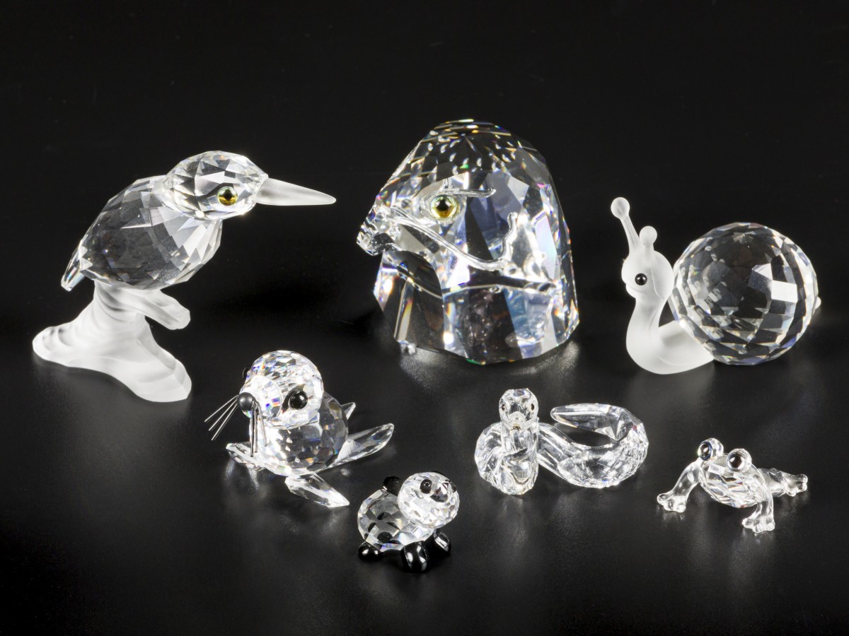 (7) delig lot Swarovski miniaturen.