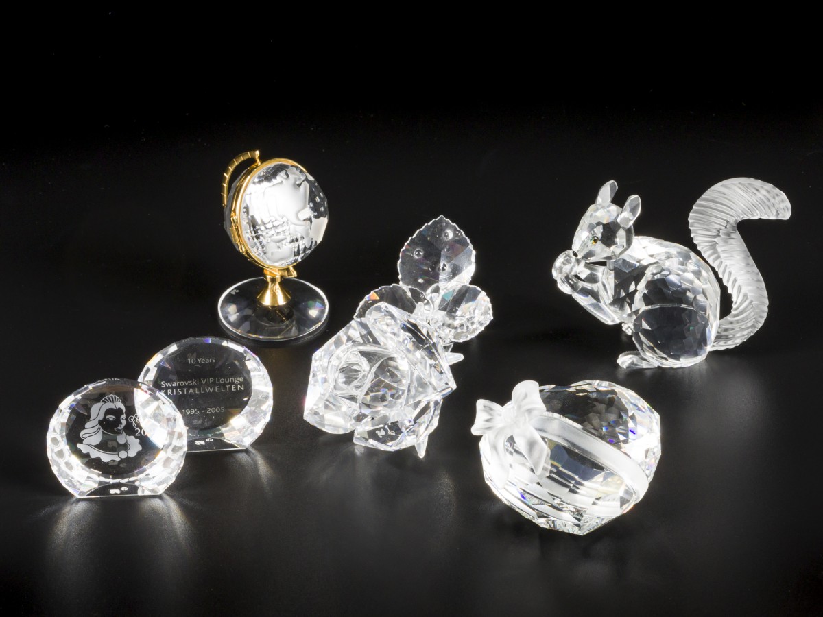 (6) delig lot Swarovski miniaturen.