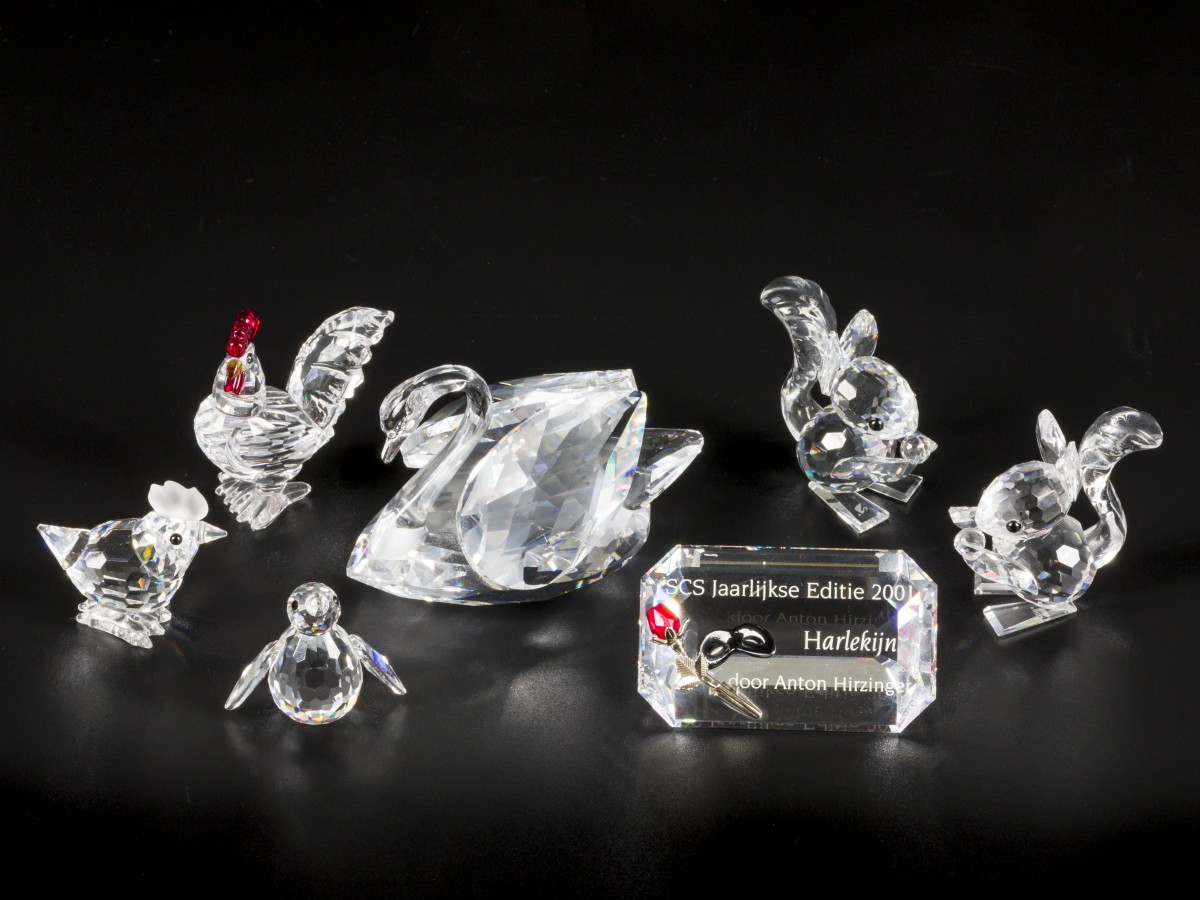 (6) delig lot Swarovski miniaturen.