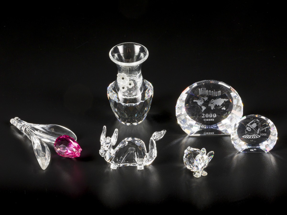(6) delig lot Swarovski miniaturen.