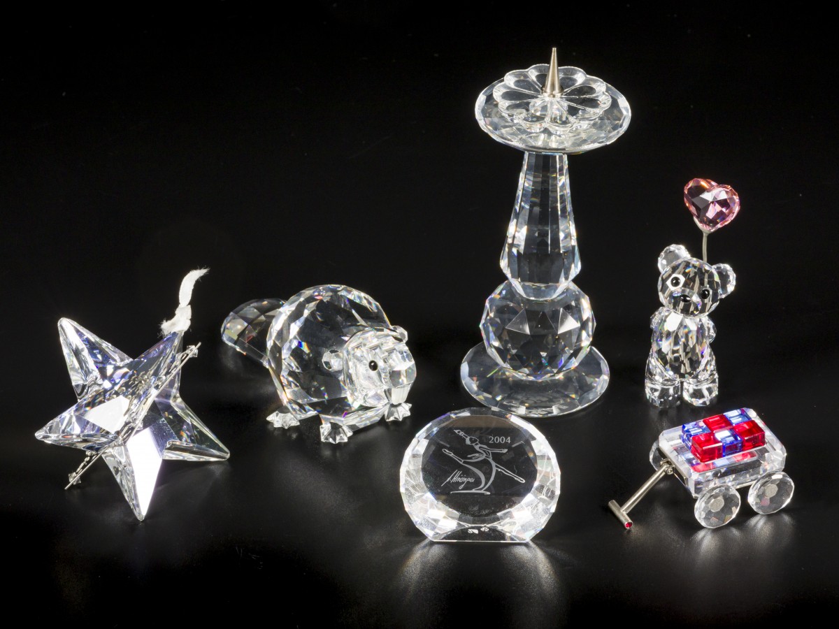 (6) delig lot Swarovski miniaturen.