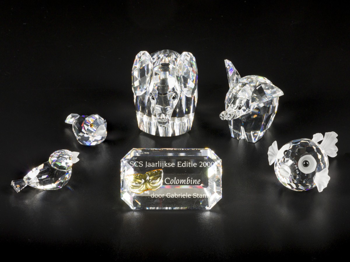 (6) delig lot Swarovski miniaturen.