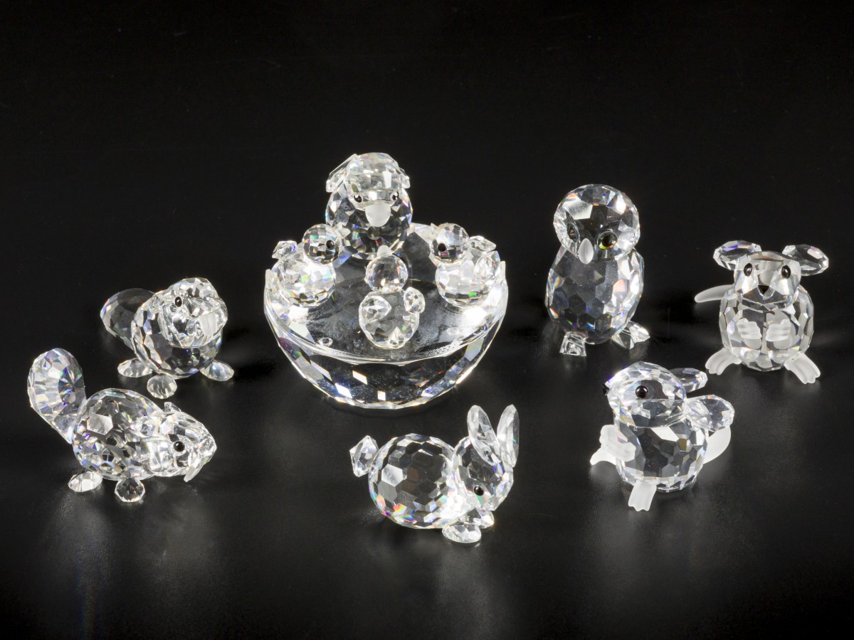 (7) delig lot Swarovski miniaturen.