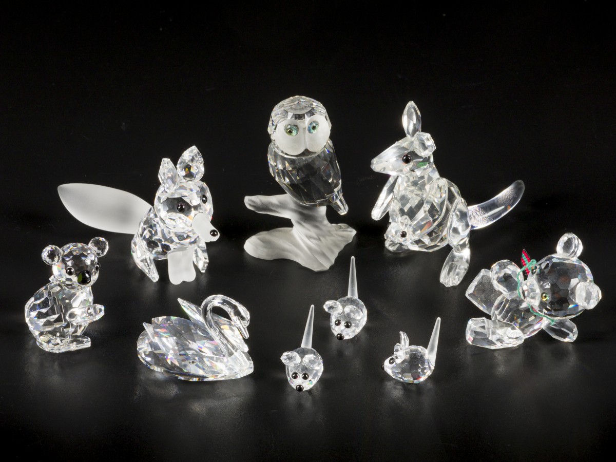 (7) delig lot Swarovski miniaturen.