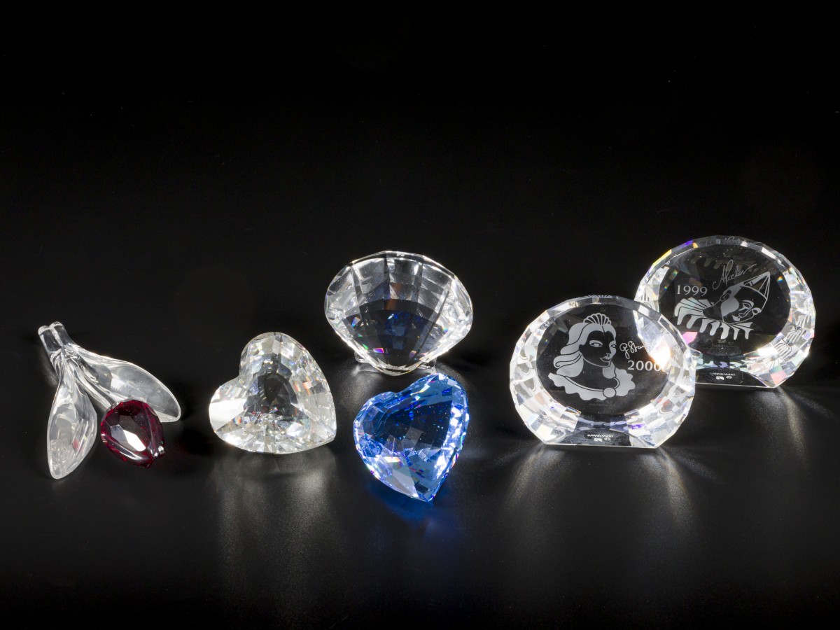 (6) delig lot Swarovski miniaturen.