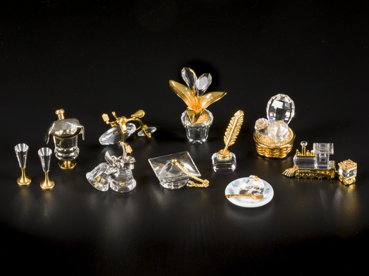 (9) delig lot Swarovski miniaturen.
