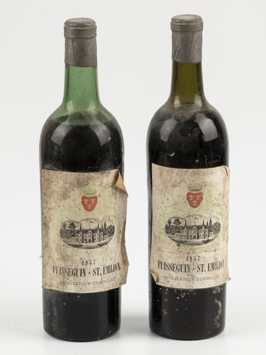 (2) 1957 Puisseguin Saint Emilion.