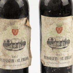 (2) 1957 Puisseguin Saint Emilion.