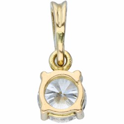 Geelgouden solitair hanger, met ca. 0.75 ct. diamant - 18 kt.