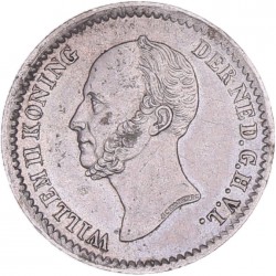 10 cent Willem II 1849 met punt. Prachtig / FDC (stempelbreuk).