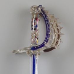 Een Murano glazen sabel, Italië, 20e eeuw.